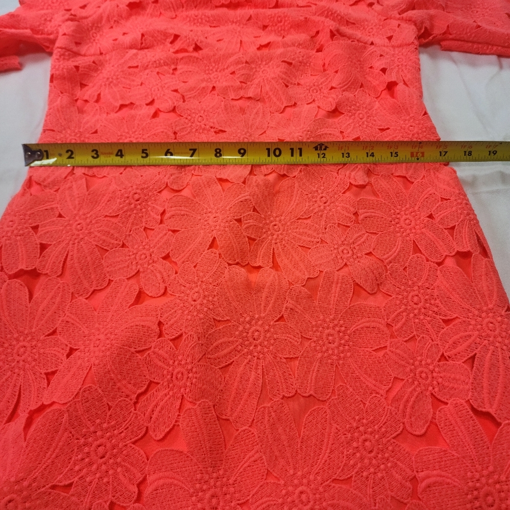 Ark&Co Women Coral Peach Lace  Mini Dress . Size S - Picture 13 of 15